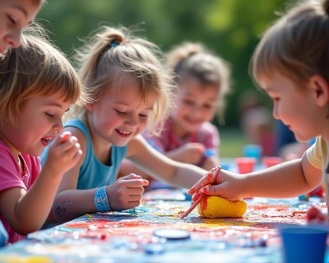 Campamento de arte infantil actividades creativas